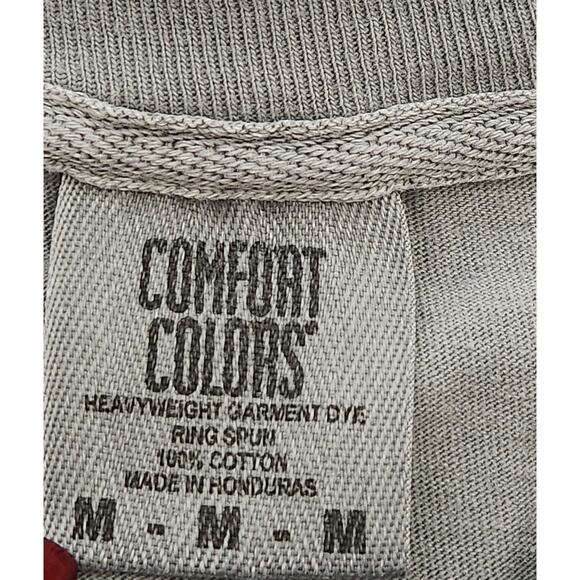 Comfort Colors Gray Texas Flag Ozona T Shirt Medium Lightweight Stretch Soft - Picture 4 of 4